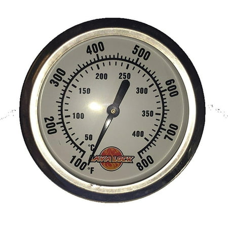 LavaLock 2-5/8 BBQ smoker thermometer temp gauge