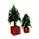 thumbnail image 1 of 2 miniárboles de Navidad para decoración de escritorio, diseño de escena, de Navidad artificial con luz, adorno navideño para estante de balcón, 1 of 8