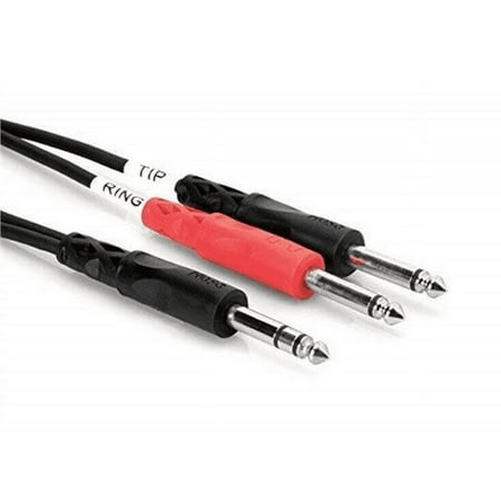 UPC: 0728736010857 | Hosa STP-202 Insert Cable  1/4 in TRS to Dual 1/4 in TS  2 m