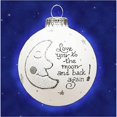 thumbnail image 3 of Love You to the Moon and Back Again Made in USA Glass Christmas Ornament, 3 of 3