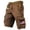 Brown_01, variant on Men's Patriotic Tactical Cargo Shorts USA Flag Print Loose Fit Outdoor Work Short with Pockets