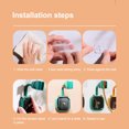 thumbnail image 3 of Shower Head Holder Bathroom Wall Punch Stand Rack Replacement Free Bracket Flexible Self Adhesive Plastic Moisture-proof Sprayer Stand with Hanger Gray, 3 of 8