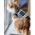 thumbnail image 5 of Camisa a Cuadros para Perros, Ropa a Cuadros para Gatos Camisa Suave y cómoda (S, Verde), 5 of 5