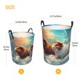 thumbnail image 3 of Balery Cloud Guinea Pig Cesta de ropa redonda con asas, impermeable, independiente, para ropa, juguetes, dormitorio y familia-Medium, 3 of 6