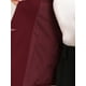 thumbnail image 5 of Blazer de solapa inspirador para mujeres con mangas 3/4, bolsillo, botón único, traje de trabajo en color burdeos, 5 of 6