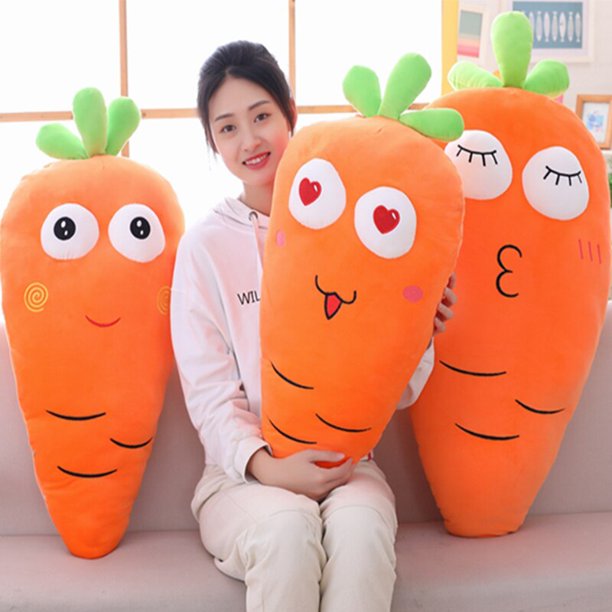 50/70/100/120CM Kawaii Fruit and Vegetable Filled Doll, Carrot Plush Toy Pillow, Children's Toys, Birthday Gifts, Home Decoratio zhangmengya LED