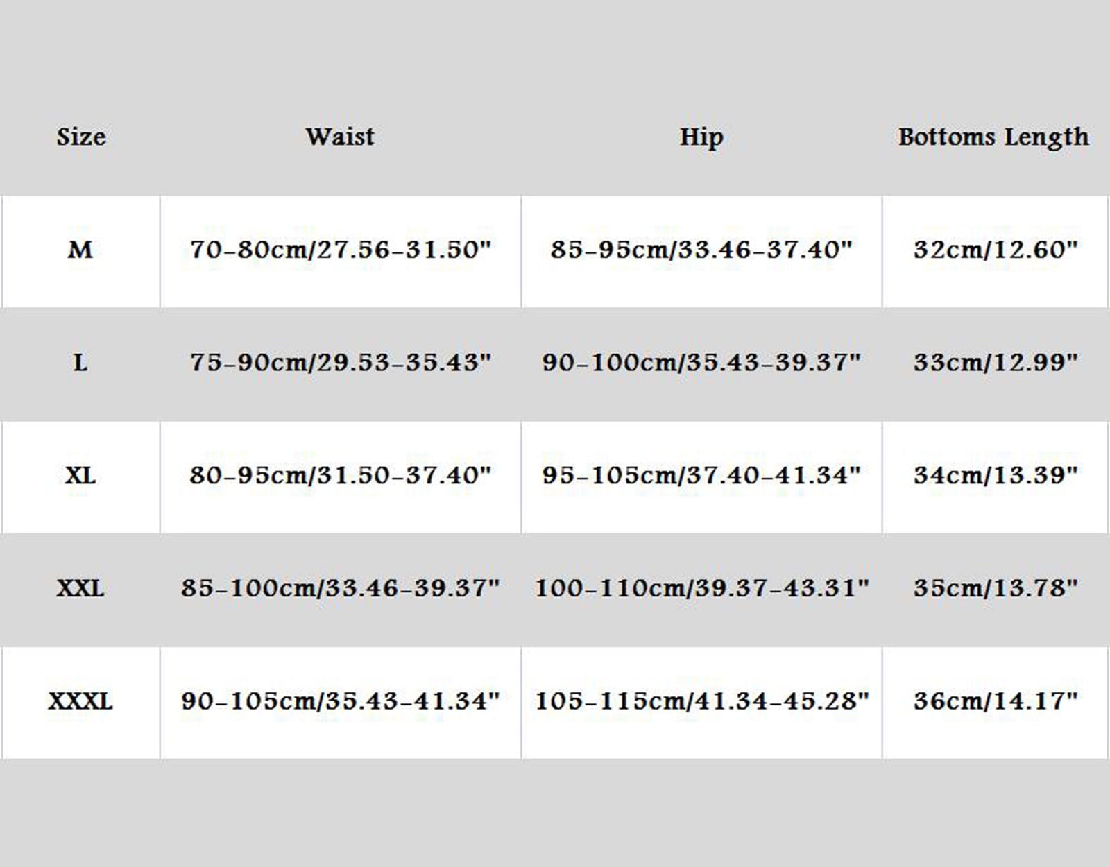ralph lauren swimwear size chart