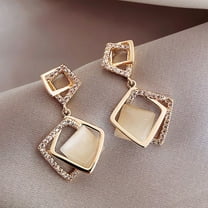 S925 Silver Gold Fashion Earrings Hypoallergenic Women Birthday Gift