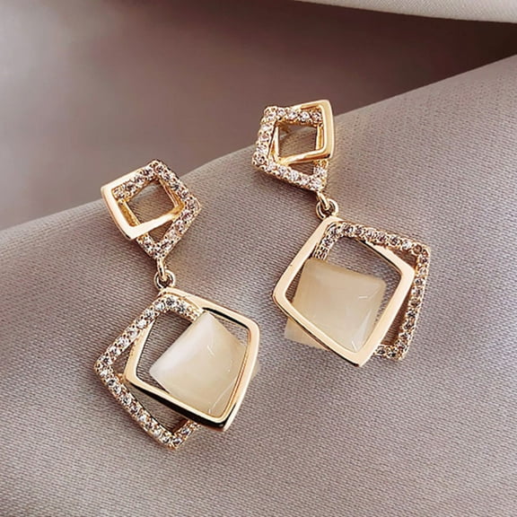 S925 Silver Gold Fashion Earrings Hypoallergenic Women Birthday Gift