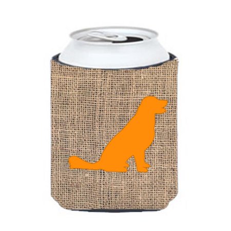 

Carolines Treasures BB1076-BL-OR-CC Labrador Burlap And Orange Can Or Bottle Hugger