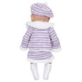 thumbnail image 5 of Elainilye Winter Outfit for 18in Doll Clothes Soft Plaid Coat Set with Beret Hat Girl Doll Winter Fashion Cozy Doll Wardrobe for Cold Weather, 5 of 9