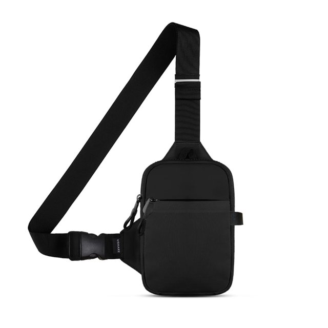Bandolera USHAKE Mini para hombre y mujer, senderismo y viajes, color negro
