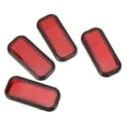 thumbnail image 2 of Rectangular Reflectors, Wearproof 4pcs ABS Heat Resistant Universal Reflective Stickers  For Car For Motorcycle Orange,Red, 2 of 8