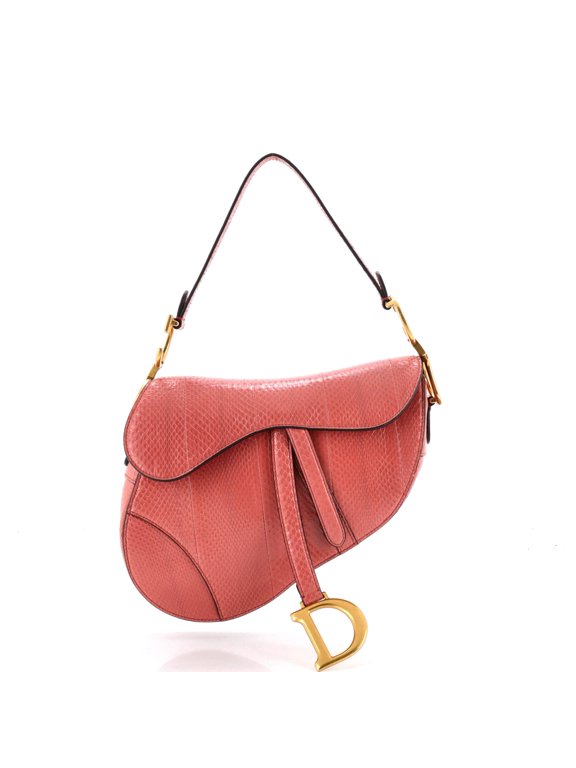 Pre-Owned Saddle Handbag Python Medium By Rebag