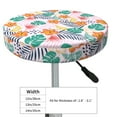 thumbnail image 4 of Daiia Tropical Plants Stool Covers Round,Round Bar Stool Covers Waterproof Bar Chair Covers Washable Stool Cushion Slipcover for 12-14 Inch Chair-14 inch, 4 of 7