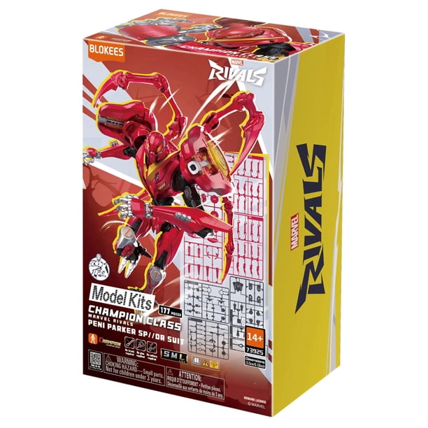 Figura Armable Coleccionable Blokees Marvel Rivals Champion ClassPeni Parker SPdr Traje Aracnido