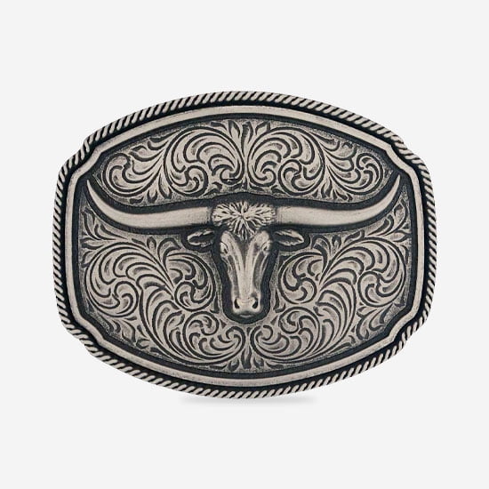 Montana Silversmiths Longhorn Soul Attitude Buckle