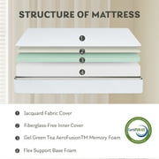 MLILY Ego White 8 inch Memory Foam Mattress, Twin Size Mattress in a Box, Medium Firm