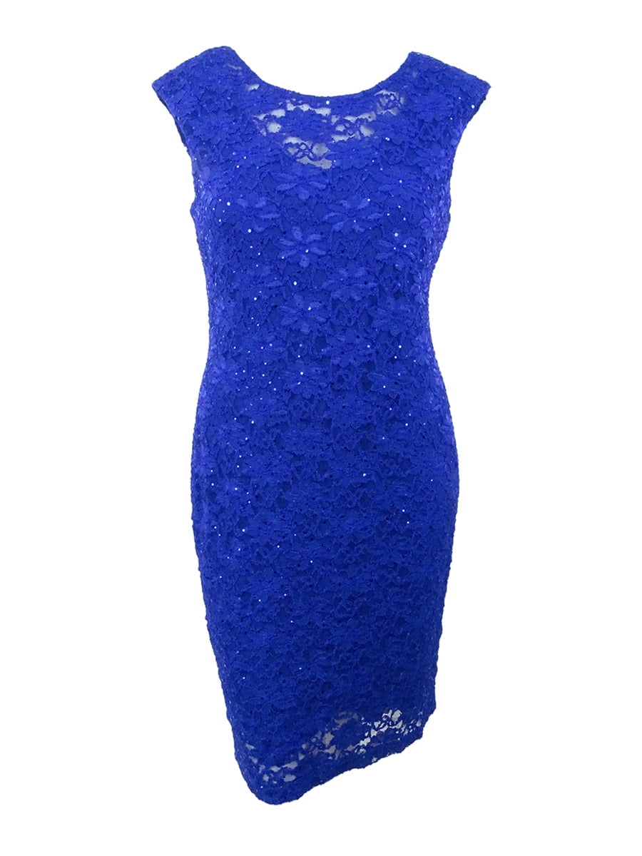 connected sequin lace gown