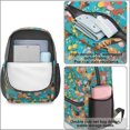 thumbnail image 4 of German Shepherd and Floral Blue 17" School Backpacks for Teens,Waterproof Oxford Fabric,S-Shape Padded Straps for School,Travel,Hiking,Camping, 4 of 6