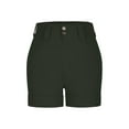 thumbnail image 4 of SDNall Denim Shorts Women High Waisted Shorts Shorts Pants Summer Buttons Casual Pockets Shorts (Green,Sizes：S-XXL), 4 of 9