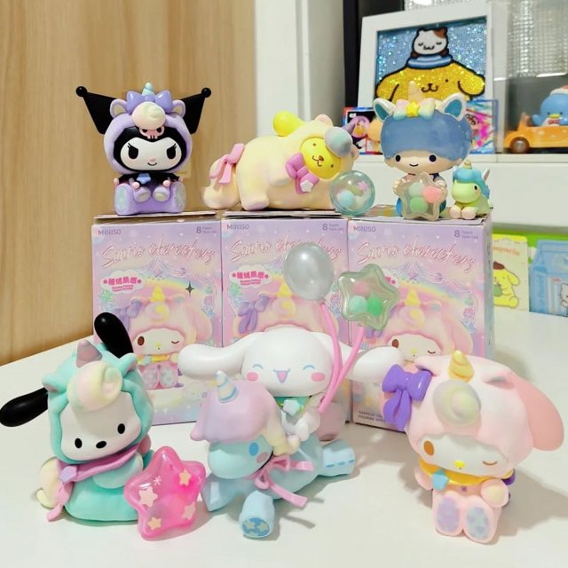 Caja ciega de la serie Sanrio Wonderland, Pochacco, Cinnamoroll, muñeca Kuromi My Melody, figura de Anime, caja sorpresa, decoración, adorno, juguetes para niños1407