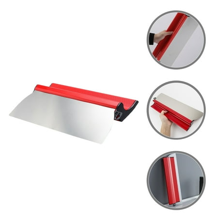 HAKIDZEL Drywall Smoothing Tool for Plasterboard Red Stainless Steel 1Pack