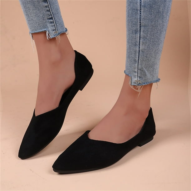 Dagaeig Cute Flats for Women Women Flats,Women's Flats Shoes Round Toe Flats Flats Shoes Women Ballet Flats for Women Dressy Shoes Flats (Black,8)