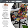 thumbnail image 3 of HELLHERO Cat Daisy Print Office Chair Cover Set, Protective Computer Office Chair Cover with Armrest Covers, Universal Desk Chairs Armrest Covers, Machine Washable, 3 of 6