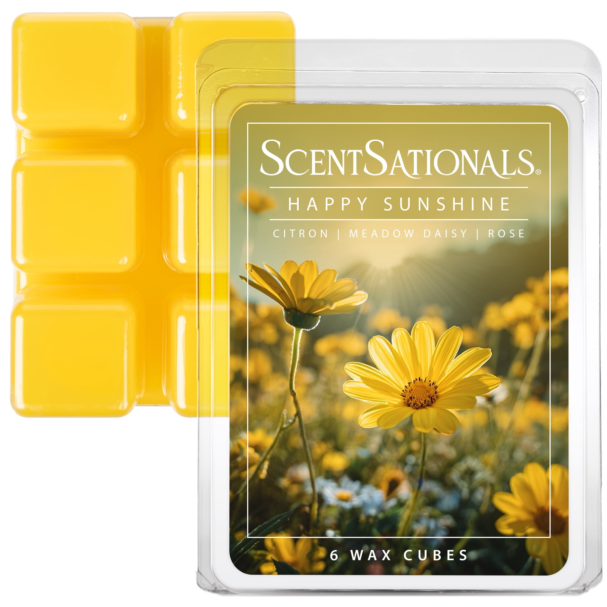 (2 pack) Happy Sunshine Scented Wax Melts, ScentSationals, 2.5 oz