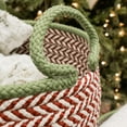 thumbnail image 4 of Colonial Mills Kringle Christmas Floor Basket - Candycane Red 18"x18"x16", 4 of 6
