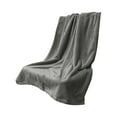 thumbnail image 2 of Fmbmuo Gray Weighted Blankets Flannel Warm and Soft Modern Solid for Adults Reversible 27x39 Inches, 2 of 3