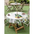thumbnail image 4 of Outdoor Tablecloth with Umbrella Hole for Patio/Picnic/Party/Camping, Spring Flowers Waterproof Table Cloth Round Cover Washable, Watercolor Floral Butterfly Botanical Farmhouse (Dia 60"), 4 of 8