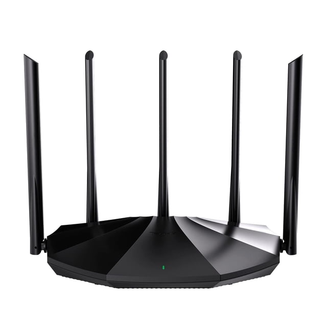 Router WiFi 6 Tenda Negro AX1500 Doble Banda con 5 Antenas de Alta Ganancia y 3 Puertos LAN Gigabit