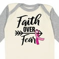 thumbnail image 4 of Inktastic Breast Cancer Awareness Faith over Fear with Pink Ribbon and Arrow Girls Long Sleeve Baby Bodysuit, 4 of 5