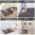 thumbnail image 6 of Non Slip Door Mat, Tribal Futuristic Warrior Fast Drying Bath Tub Mats, Absorbent Bathroom Rugs Entrance Welcome Mat, Bath MatS for Tub, Floor, Home, Kitchen, Hotel,16x24in, 6 of 6