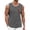 Gray, variant on Men's Summer Hawaiian Printed Surf Beach Tank Top, Casual Loose Breathable Sleeveless Shirt, Black, L