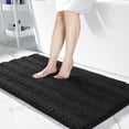 thumbnail image 1 of Alfombra de baño Yimobra Ultra Plush Chenille 120 x 60 cm, color negro, 1 of 9