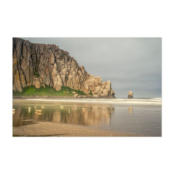 Serene Morro Rock Reflections - Morro Bay California Photography Unframed Wall Art Print 5 x 7 inches