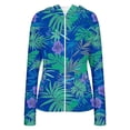 thumbnail image 3 of cocolona Womens Zipper Hoodies Long Sleeve Thumb Hole Printed Sweatshirts Casual Beach Vacation Sun Protection Tops, 3 of 5