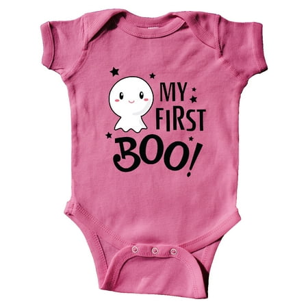 

Inktastic My 1st Boo with Cute Ghost Gift Baby Boy or Baby Girl Bodysuit