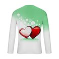 thumbnail image 5 of ZCFZJW Mens Valentines Day T-Shirts Big and Tall Regular Fit Casual Heart Pattern Print Long Sleeve Crewneck Pullover Sweatshirts Trendy Comfy Athletic Tees Tops XXL, 5 of 5