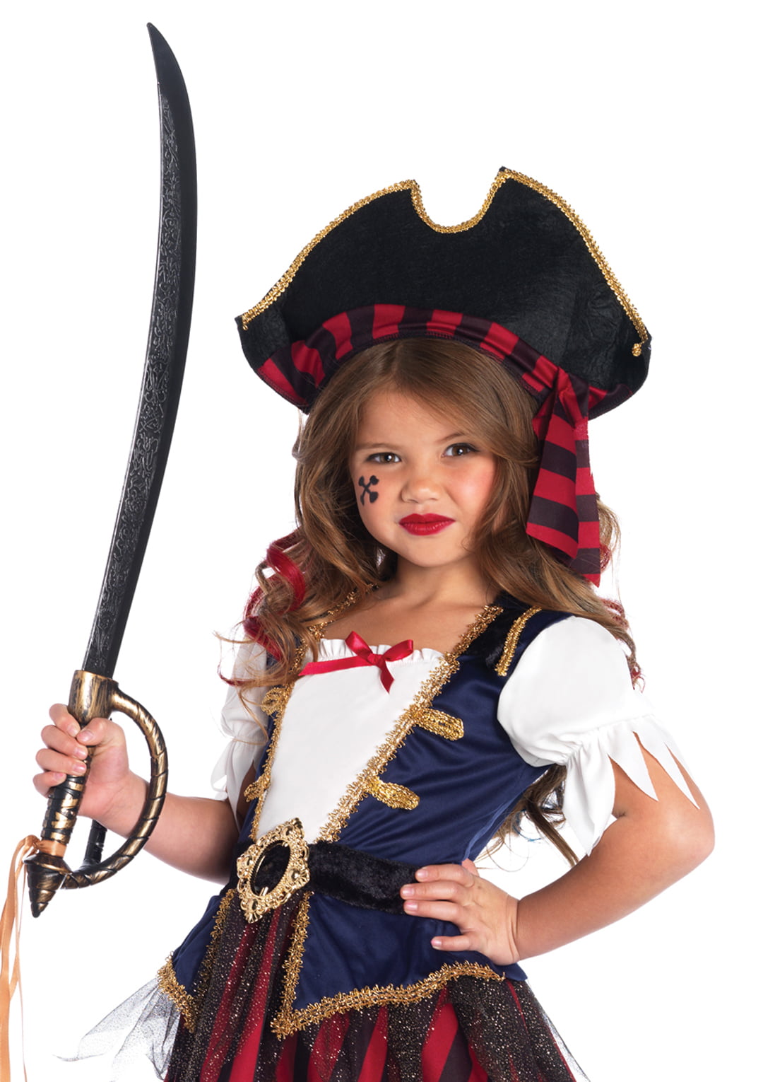 Adult Kids Plastic Pirate Sword Cutlass 50cm Buccaneer Jack Sparrow Fancy Dress 