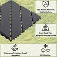 thumbnail image 6 of Holaki Interlocking Deck Tiles, 44 Pcs, 12 x 12 in, Polypropylene, Gray Slash, 6 of 10