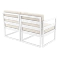 thumbnail image 2 of Mykonos Patio Loveseat White with Acrylic Fabric Natural Cushions, 2 of 7