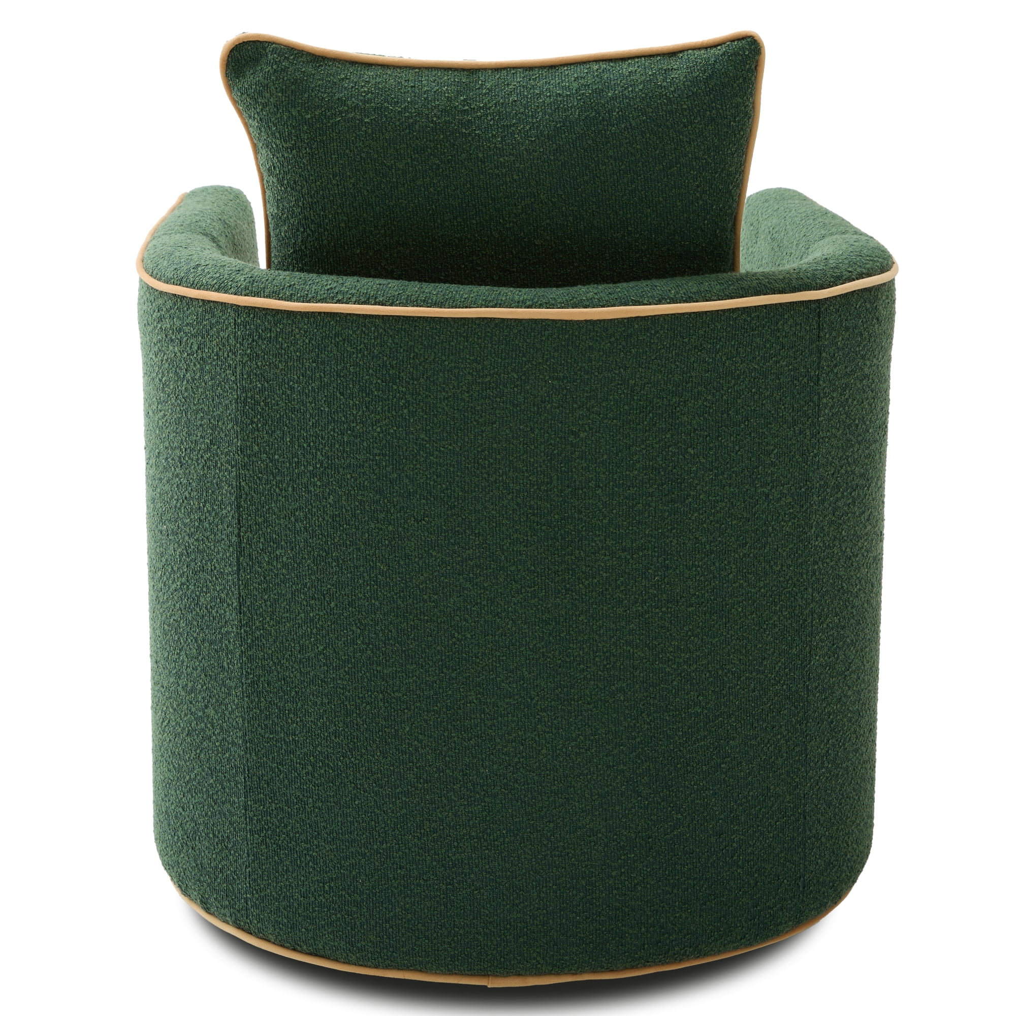 Leumius Swivel Accent Chair, Upholstered Club Chair Barrel Sofa Chair for Living Room, Reading Corner and Small Spaces, Green