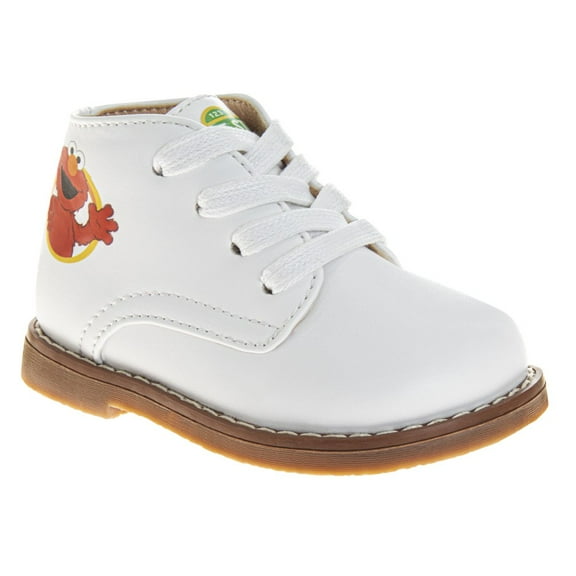 Sesame Street Kids First Walking Shoes. (Infant Little Kids), White, 6