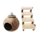 thumbnail image 3 of Casa de hámster de coco con jaula de escalera, accesorio para hacer ejercicio, cueva para mascotas, escondite para Lemmings, animales pequeños, ratas,, 3 of 9