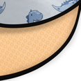 thumbnail image 3 of 36.2 Inch Round Floor Mat Cute Blue Dinosaurs Carpet Decor Rug for Living Room Bedroom, 3 of 6