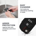 thumbnail image 5 of Funda para llave de coche compatible con llave de 3 botones de Audi - Carcasa protectora de silicona suave - Negro-Rojo, 5 of 5